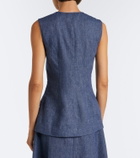 Carolina Herrera Linen, wool, silk, and cashmere vest