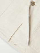 Monitaly - Convertible-Collar Linen and Cotton-Blend Jacket - Neutrals