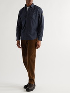 Belstaff - Pitch Logo-Appliquéd Garment-Dyed Cotton-Twill Shirt - Blue