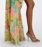 Taller Marmo Graham floral sequined asymmetric kaftan