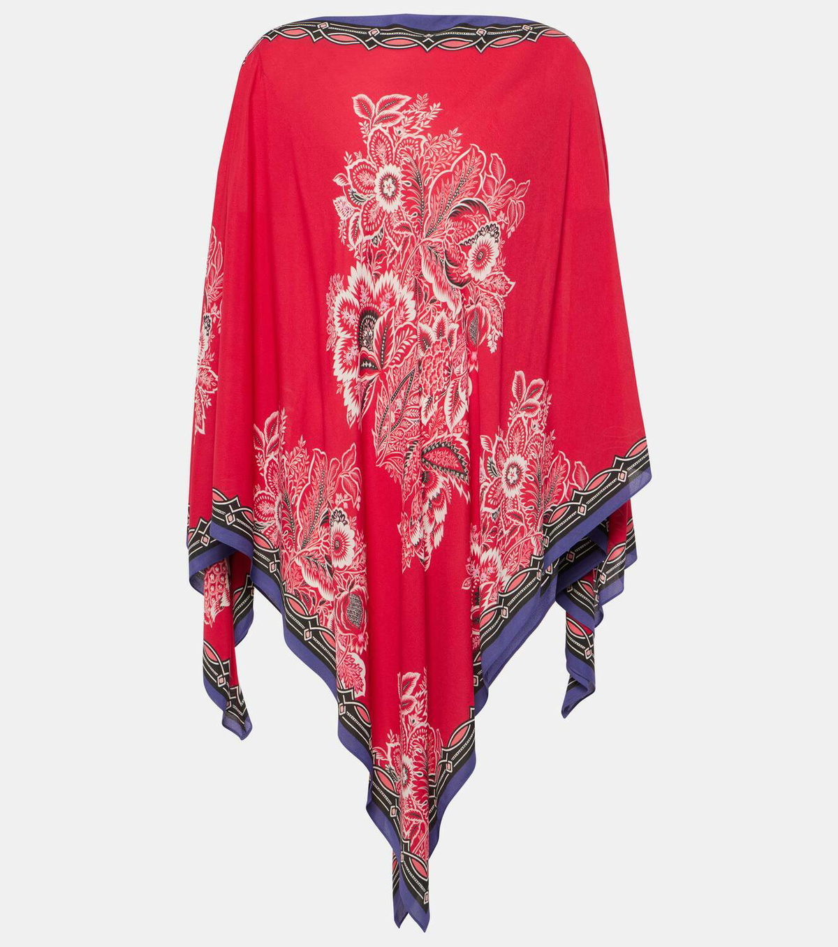Etro Printed satin cape