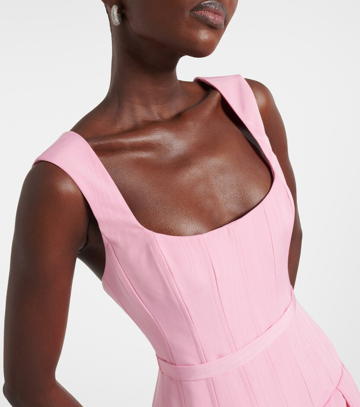 Rebecca Vallance Amaro pleated taffeta corset gown