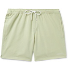 Saturdays NYC - Timothy Mid-Length Striped Seersucker Swim Shorts - Green