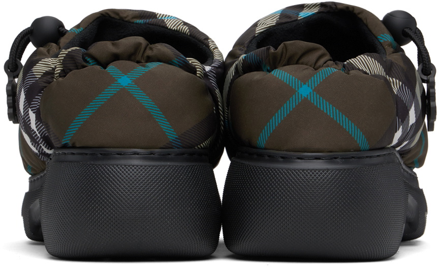 Burberry Brown Check Nylon Pillow Loafers