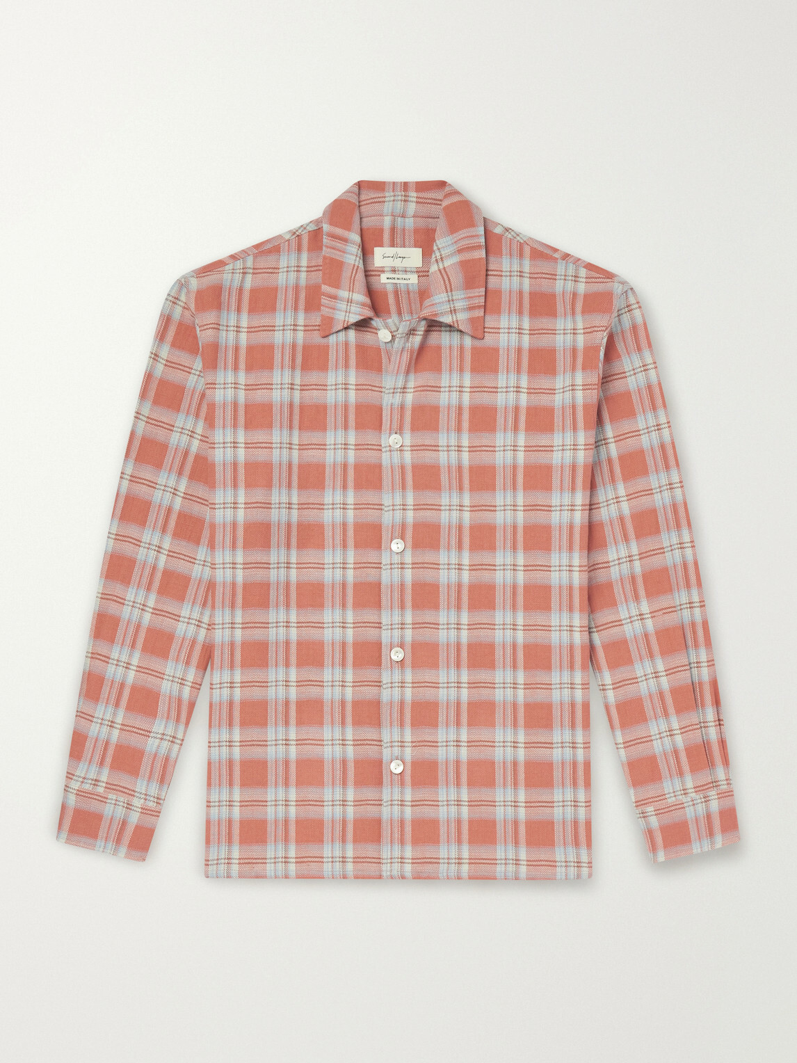 SECOND / LAYER - Checked Cotton-Flannel Shirt - Red