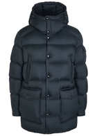 Moncler Bretagne Padded Hooded Shell Parka Jacket Navy