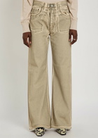 Acne Studios Two-toned Wide-leg Jeans Sage
