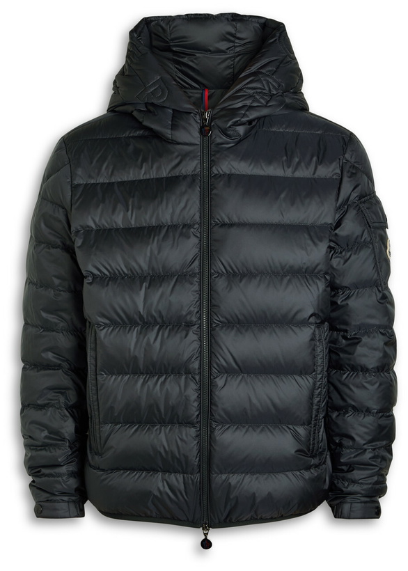 Photo: Moncler Najan Quilted Hooded Shell Jacket Navy