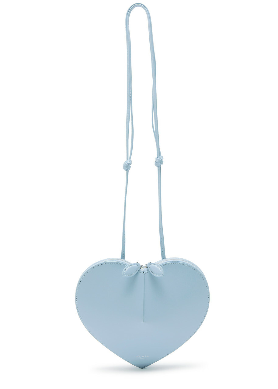 Alaia ハートバッグ ライトブルー Alaïa | Le Coeur light blue leather crossbody bag | Savannahs