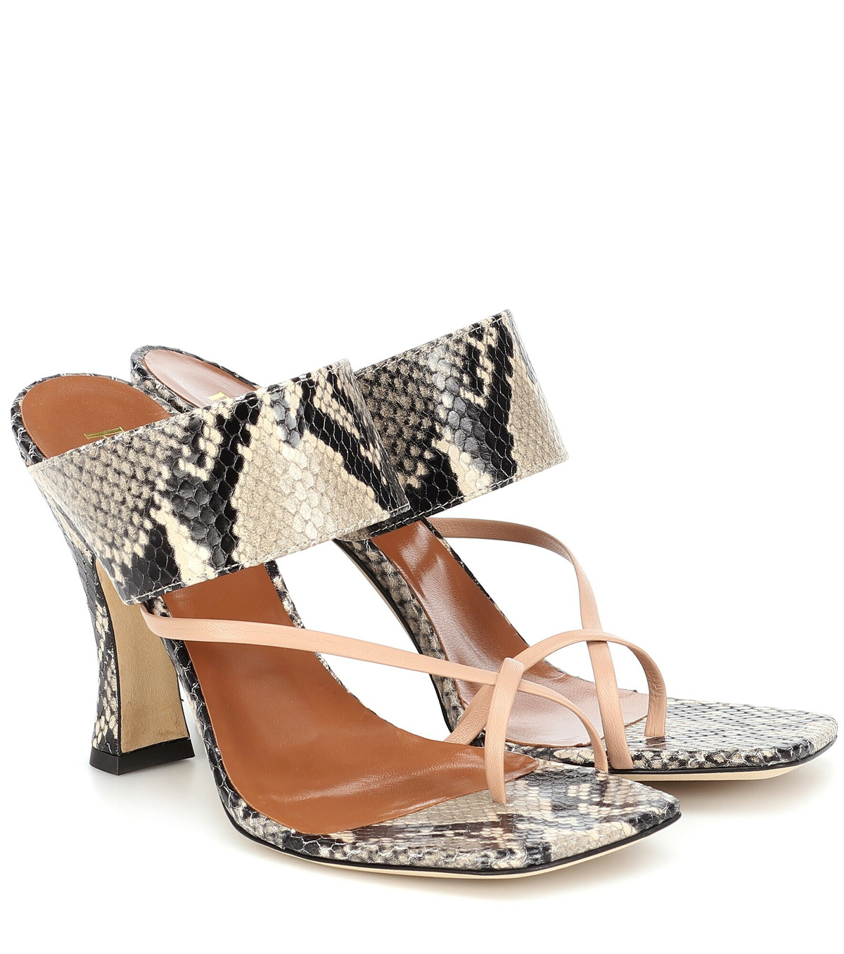 Paris Texas - Snake-effect-leather sandals Paris Texas