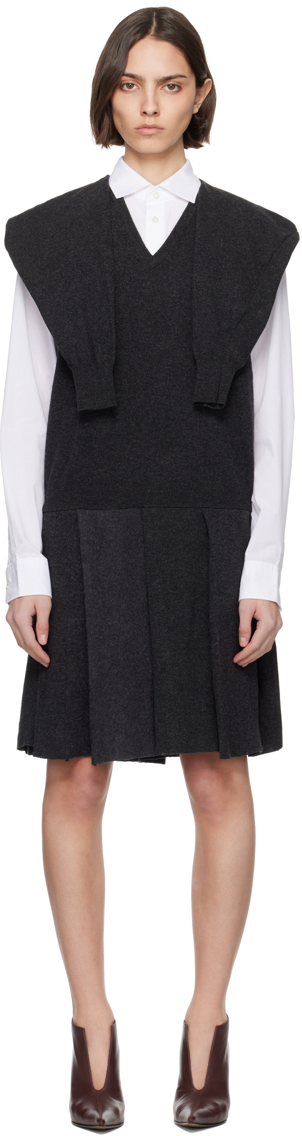 HODAKOVA Pleated Sleeve Midi Dress