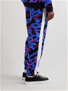 Valentino - Tapered Printed Jersey Track Pants - Blue