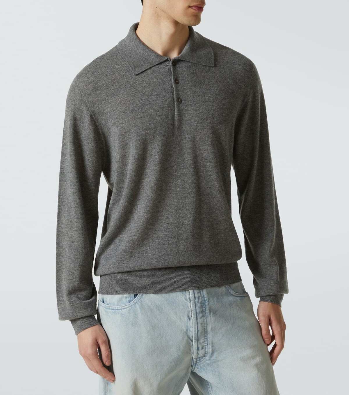 The Row Judi cashmere polo sweater The Row