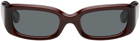 Second/Layer Burgundy 'The Rev' Sunglasses