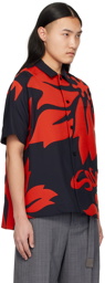 sacai Navy & Red Floral Shirt
