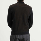 Percival Men's Appendix Long Sleeve Knitted Shirt in Black/Brown