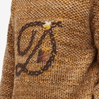 Drôle de Monsieur Men's Braided D Chunky Jumper in Brown
