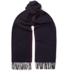 Brunello Cucinelli - Fringed Cashmere Scarf - Men - Midnight blue