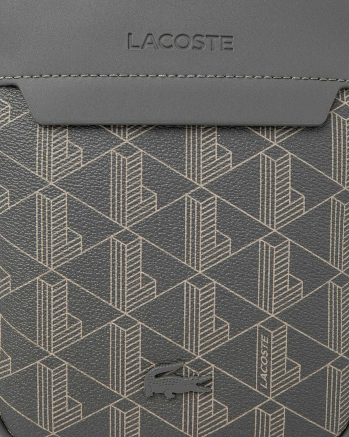 Lacoste VERTICAL CAMERA BAG Grey Mens Messenger & Crossbody Bag