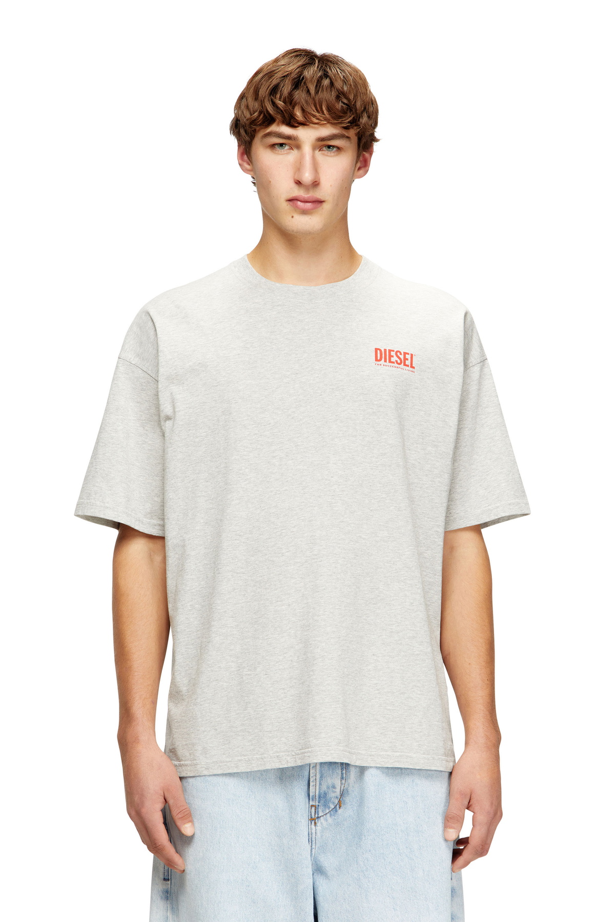 Diesel Faded tank top with puffy Oval D - T-Shirts Mens in Black