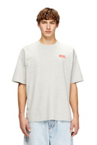 Diesel Cotton T-shirt with Diesel Biscotto print - T-Shirts Mens in Grey