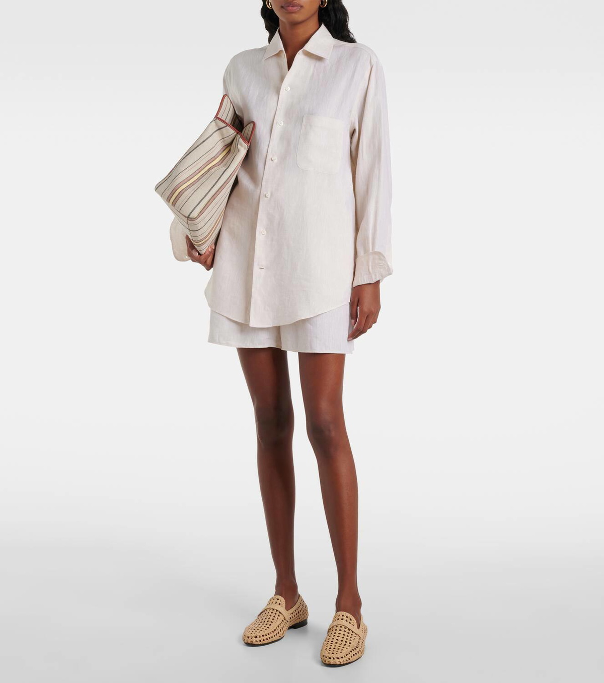 Loro Piana Angelo linen Bermuda shorts