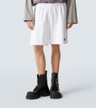 Balenciaga Logo cotton fleece shorts