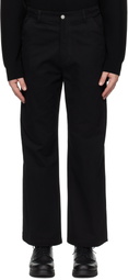 Uniform Bridge Black Canvas Carpenter Trousers