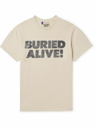 Gallery Dept. - Buried Alive Distressed Printed Cotton-Jersey T-Shirt - Neutrals