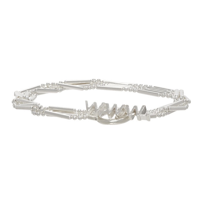 Photo: WWW.WILLSHOTT Silver Beaded Rows Bracelet