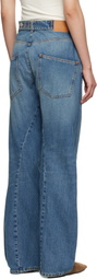 6397 Blue Big Twisted Seam Jeans