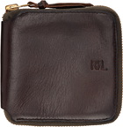 RRL Brown Leather Zip Wallet