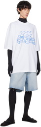 VETEMENTS White Scribbled Car T-Shirt