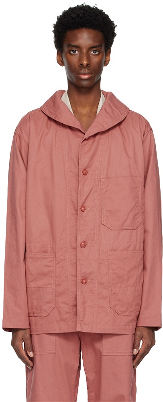 Photo: Engineered Garments Pink Shawl Collar Jacket