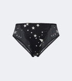 Dolce&Gabbana Lace-trimmed printed briefs