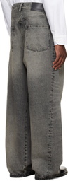 Sunflower Gray Super Wide Twist Jeans
