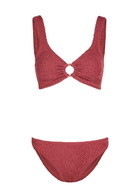 Hunza G Julia Gold-hoop Crinkle Bikini - Rust - One Size