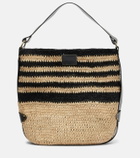 Isabel Marant Bayia striped raffia shoulder bag