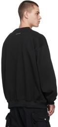 We11done Black New Logo Embroidered Sweatshirt
