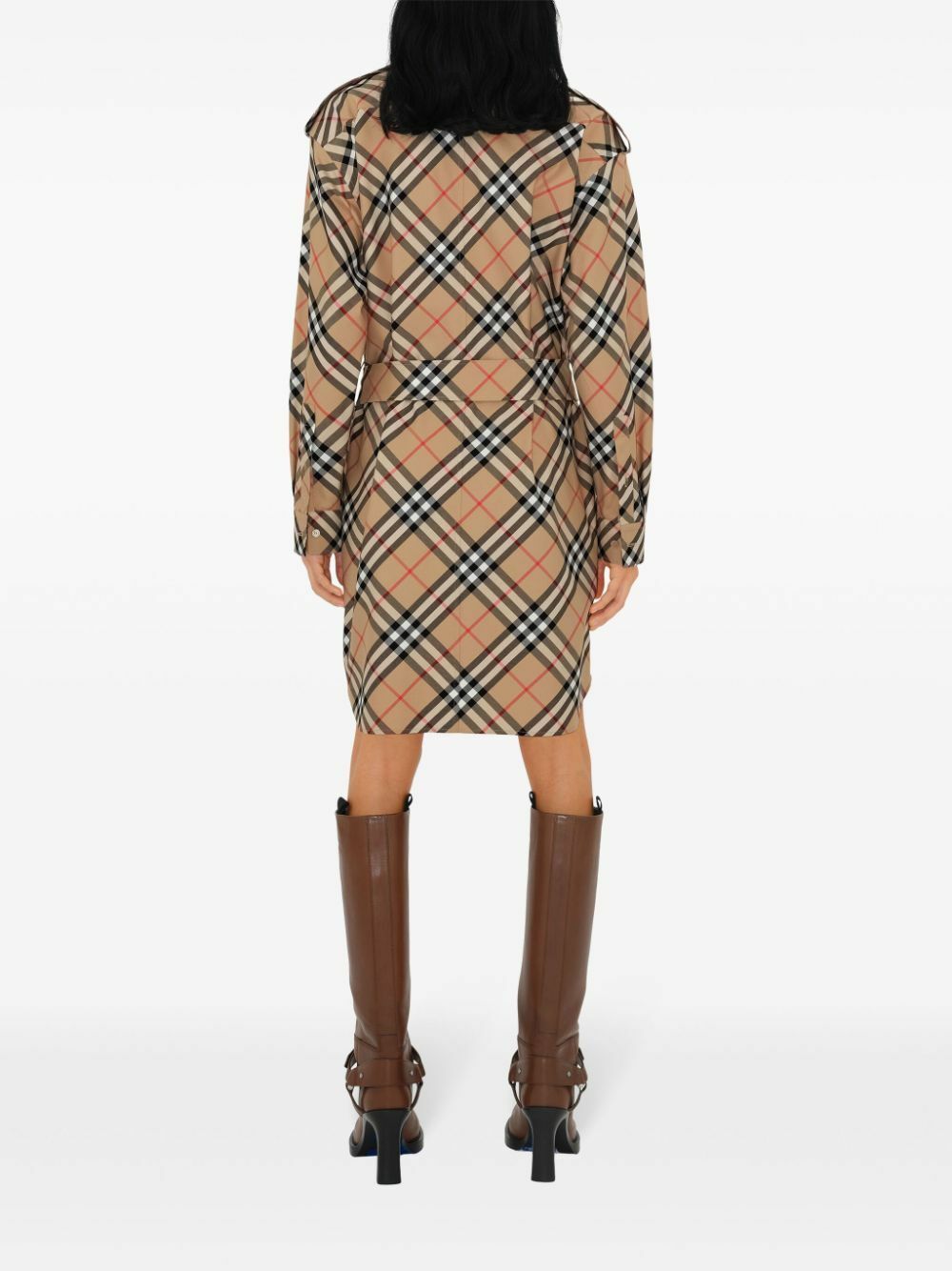 Burberry Brown Nova Check Cotton Shirt Dress