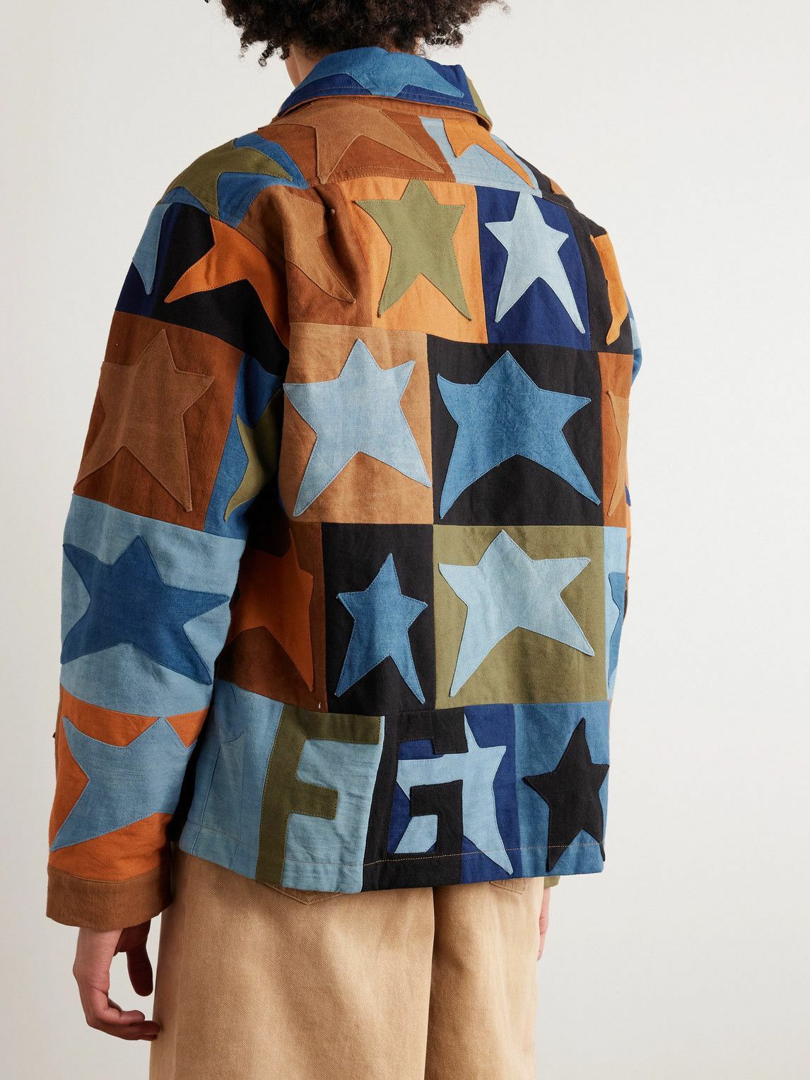 Story Mfg. - Worf Patchwork Organic Cotton Shirt Jacket - Brown 