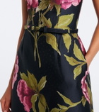 Carolina Herrera Floral jacquard midi dress