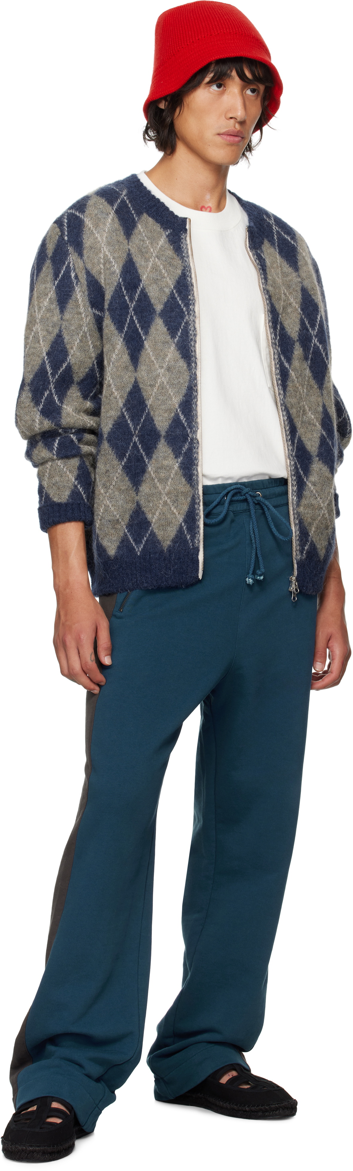 Gimaguas Gray & Navy Alice Zip Up Sweater Gimaguas