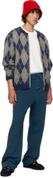 Gimaguas Gray & Navy Alice Zip Up Sweater
