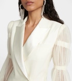 Danielle Frankel Mae embellished silk and wool coat