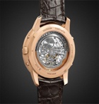 Vacheron Constantin - Traditionnelle Perpetual Calendar Automatic 41mm 18-Karat Pink Gold and Alligator Watch, Ref. No. 43175/000R-9687 - Blue