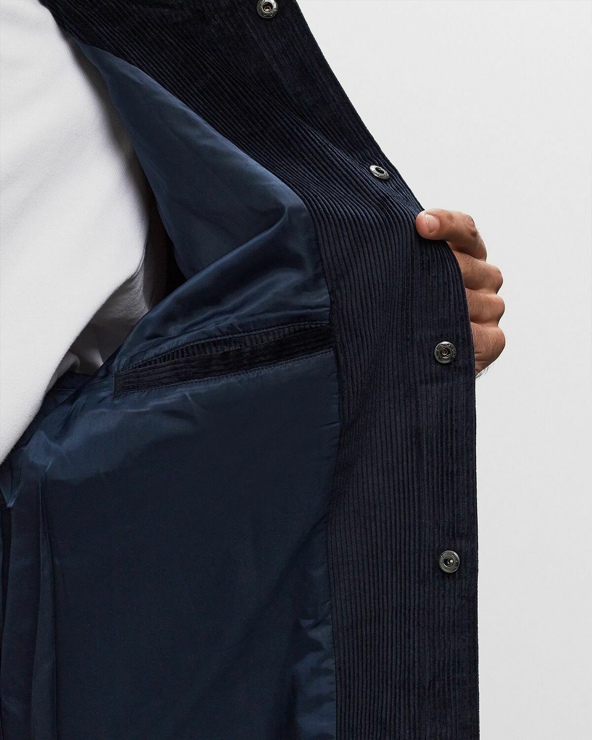 ølåf Corduroy Coach Jacket Blue Overshirts