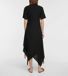 Loewe Belted wool crêpe midi dress