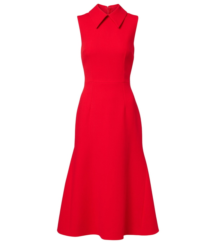 Photo: Emilia Wickstead Leontine wool crêpe midi dress