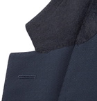 Canali - Navy Slim-Fit Travel Water-Resistant Wool Blazer - Navy